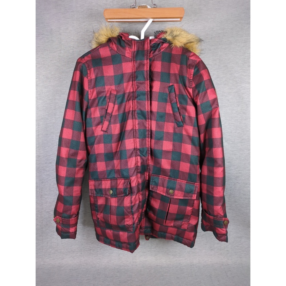 3x 👯‍♀️Host Pick⚡️Roots Kids Park Plaid Down Parka - Picture 3 of 12